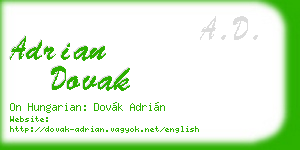 adrian dovak business card